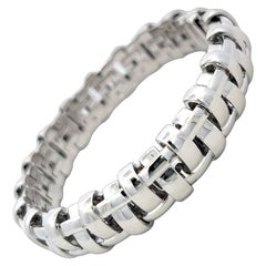 Tiffany & Co Vintage 18K White Gold Link Bracelet 53.95 Grams 7 Inches
