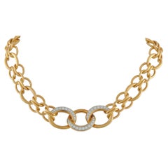 Tiffany 
Co. Vintage 18K Yellow Gold 1.0ct Diamond Necklace TI05-122325