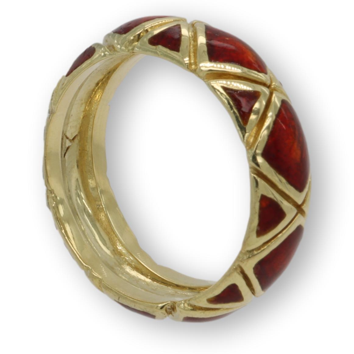 enamel band rings