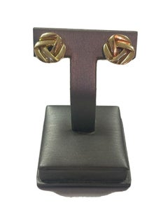 TIFFANY & CO. Vintage 18k Yellow Gold Clip On Earrings Circa 1987