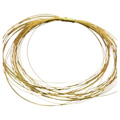 Tiffany & Co. Vintage 18K Yellow Gold Collar Necklace, Multi-Wire Circa 1970's