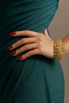 Tiffany & Co. Vintage 18K Yellow Gold Diamond Bracelet