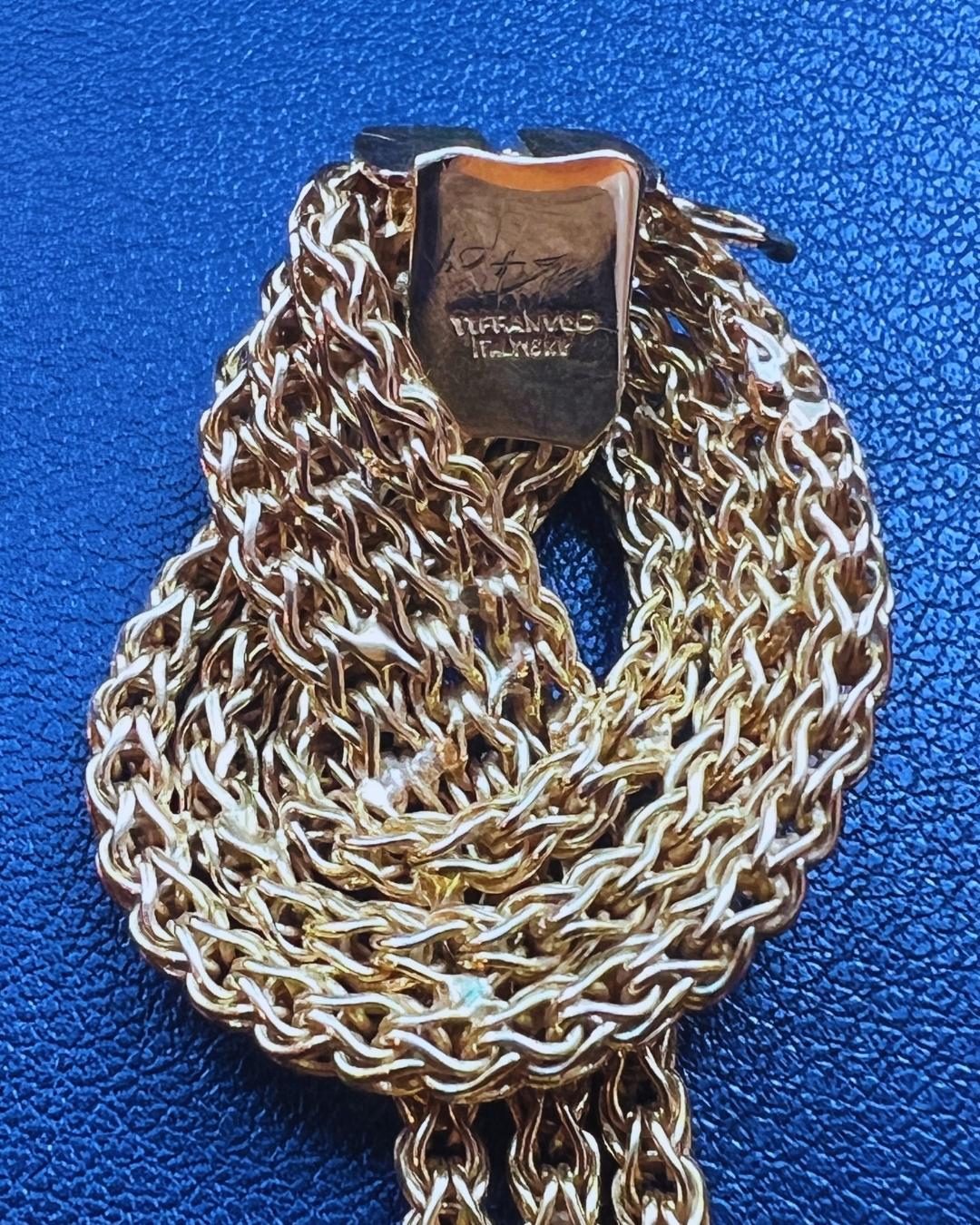 Tiffany & Co. Vintage 18K Yellow Gold Knot Bracelet For Sale 2