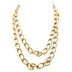 Collar vintage de eslabones de Tiffany & Co, de oro amarillo de 18 quilates, 35 x 0,39 x 0,17 pulgadas, 96,8 gramos