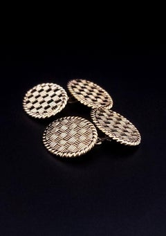 Tiffany & Co. Vintage 18k Yellow Gold Oval Cufflinks