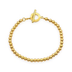 Tiffany & Co. Vintage 18K Yellow Gold Toggle Bead Bracelet 7" – 8.5"
