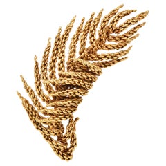 Tiffany & Co Vintage 18K Yellow Gold Wheat Brooch pin Tiffany & Co Vintage 18K Yellow Gold Wheat Brooch pin