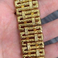 Tiffany & Co Vintage 18K Yellow Gold Wide Flexible Bangle Bracelet