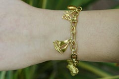 Tiffany & Co. Vintage 18KT Gold 7 Lucky Charm Bracelet