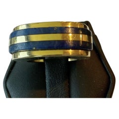 TIFFANY & CO. Vintage 1970s 18k Yellow Gold & Lapis Cocktail Ring Rare