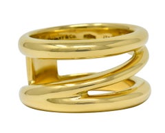 Tiffany & Co. Vintage 1990s 18 Karat Gold Zig Zag Band Ring