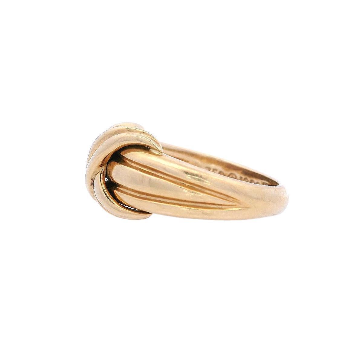 Tiffany & Co. Vintage 1990er Jahre X-Ring aus 18 Karat Gelbgold für Damen oder Herren