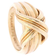 Tiffany & Co. Vintage 1990er Jahre X-Ring aus 18 Karat Gelbgold