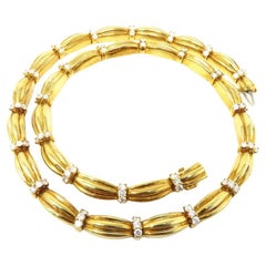 Tiffany & Co. Vintage 3.30 Carat Round Diamond 18k Necklace 90s
