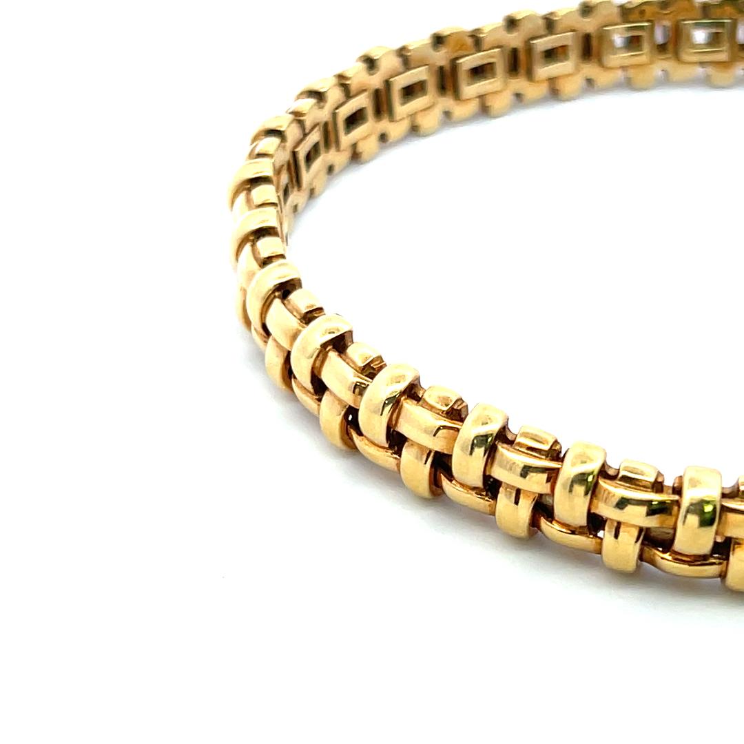 Tiffany & Co Vintage 48.60 Grams 18 Karat Yellow Gold Link Bracelet im Angebot 3