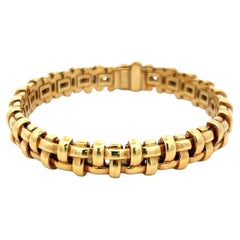 Tiffany & Co Vintage 48.60 Grams 18 Karat Yellow Gold Link Bracelet