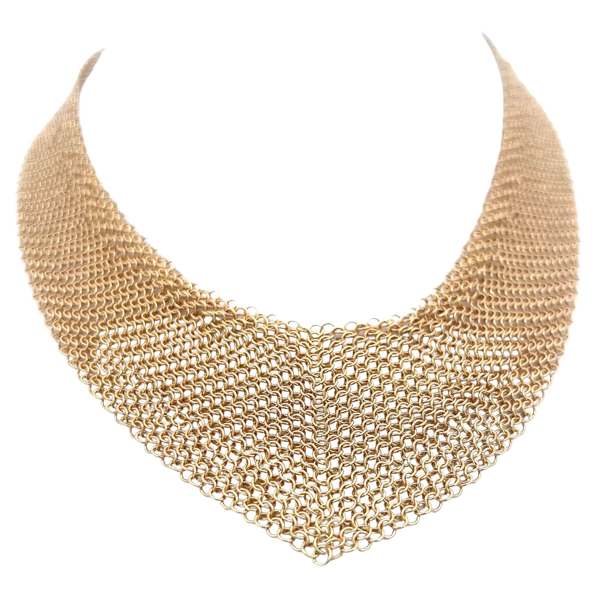 Tiffany & Co Vintage 54.36 Grammes Maille Or Jaune 18 Karat Collier en vente