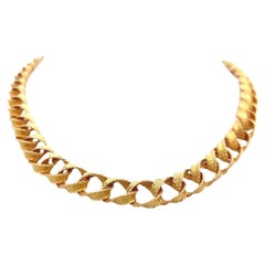 Tiffany & Co Vintage 59.20 Grams 18 Karat Yellow Gold Link Necklace