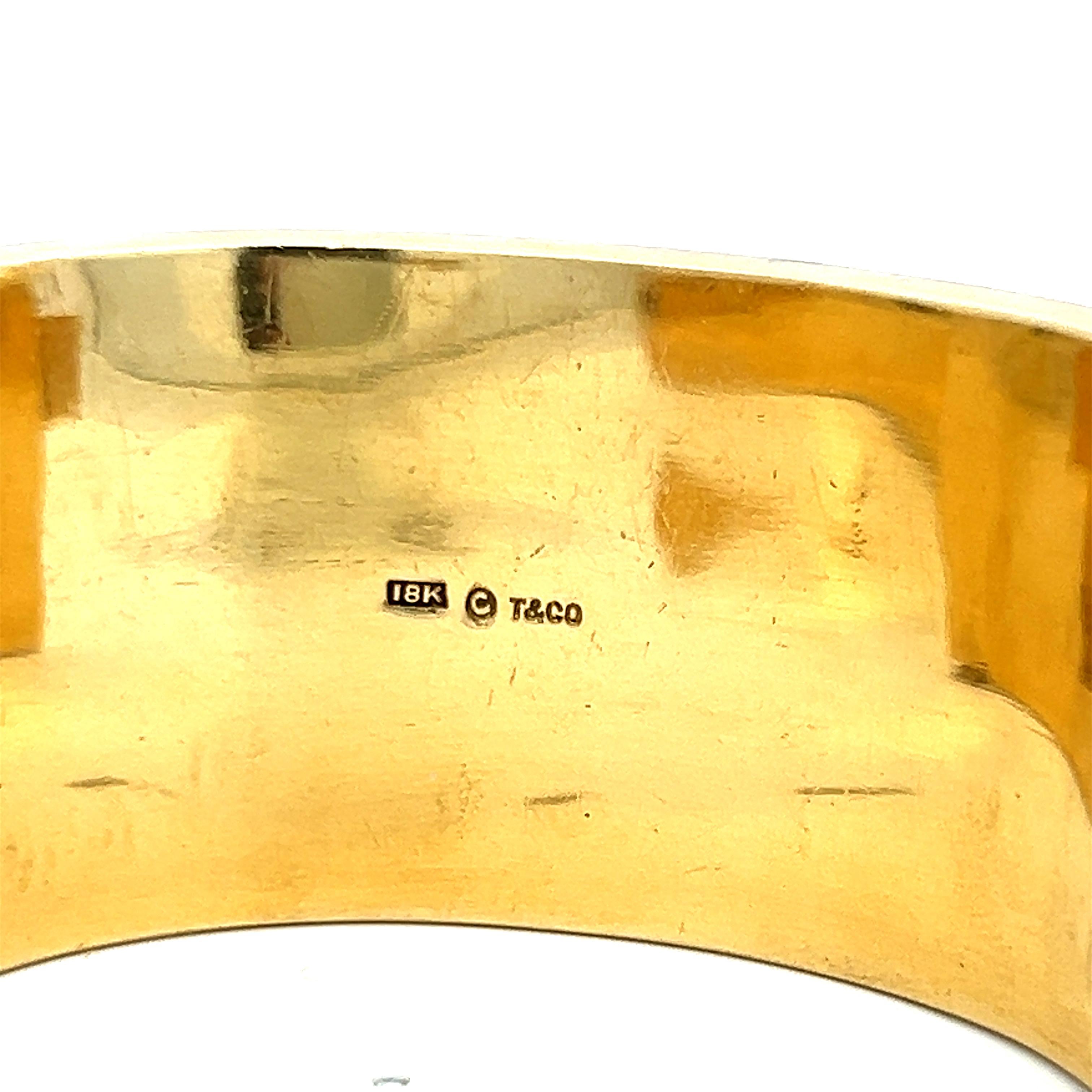 Tiffany & Co, bracelet jonc vintage en or jaune 18 carats 96,50 grammes en vente 10