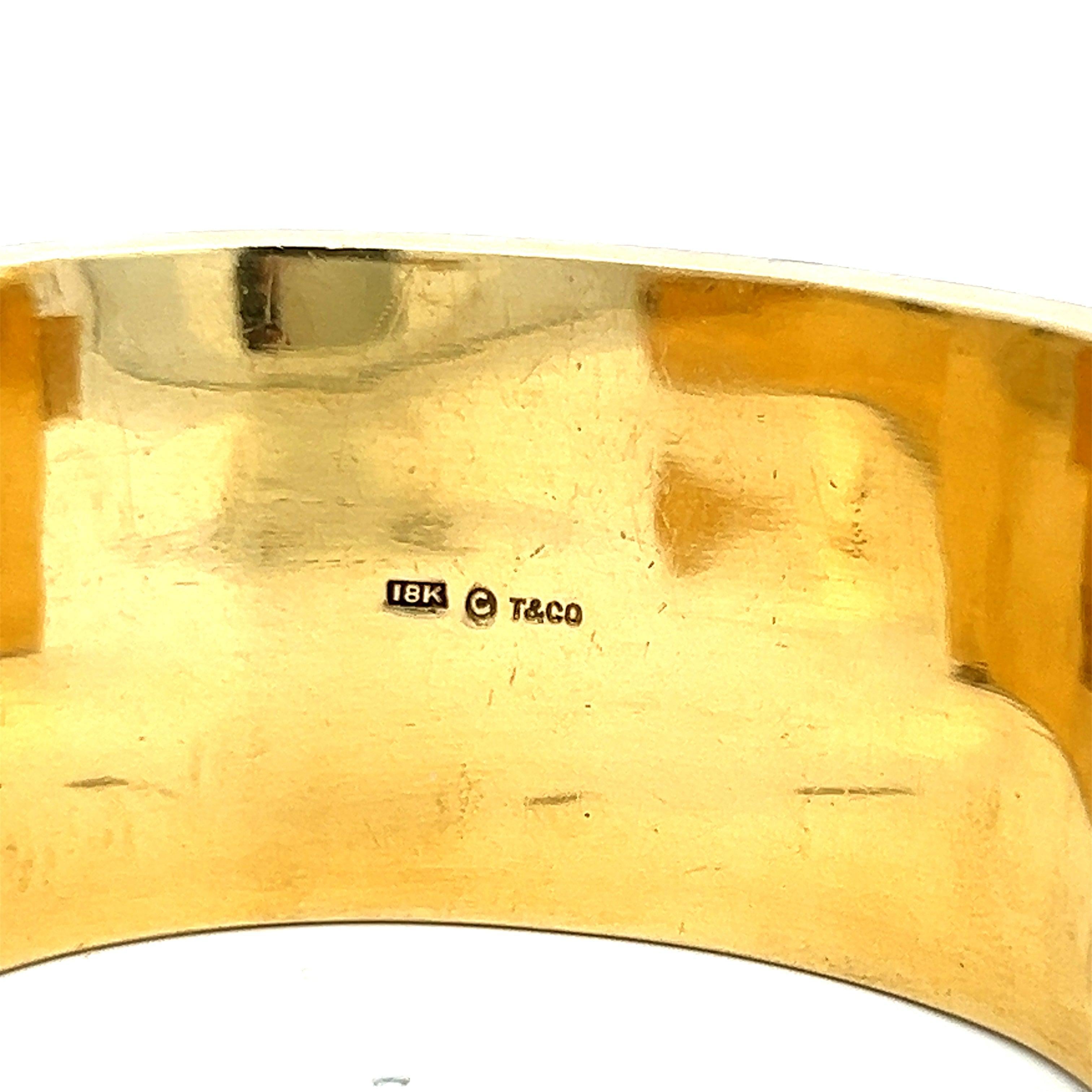 Tiffany & Co, bracelet jonc vintage en or jaune 18 carats 96,50 grammes en vente 3