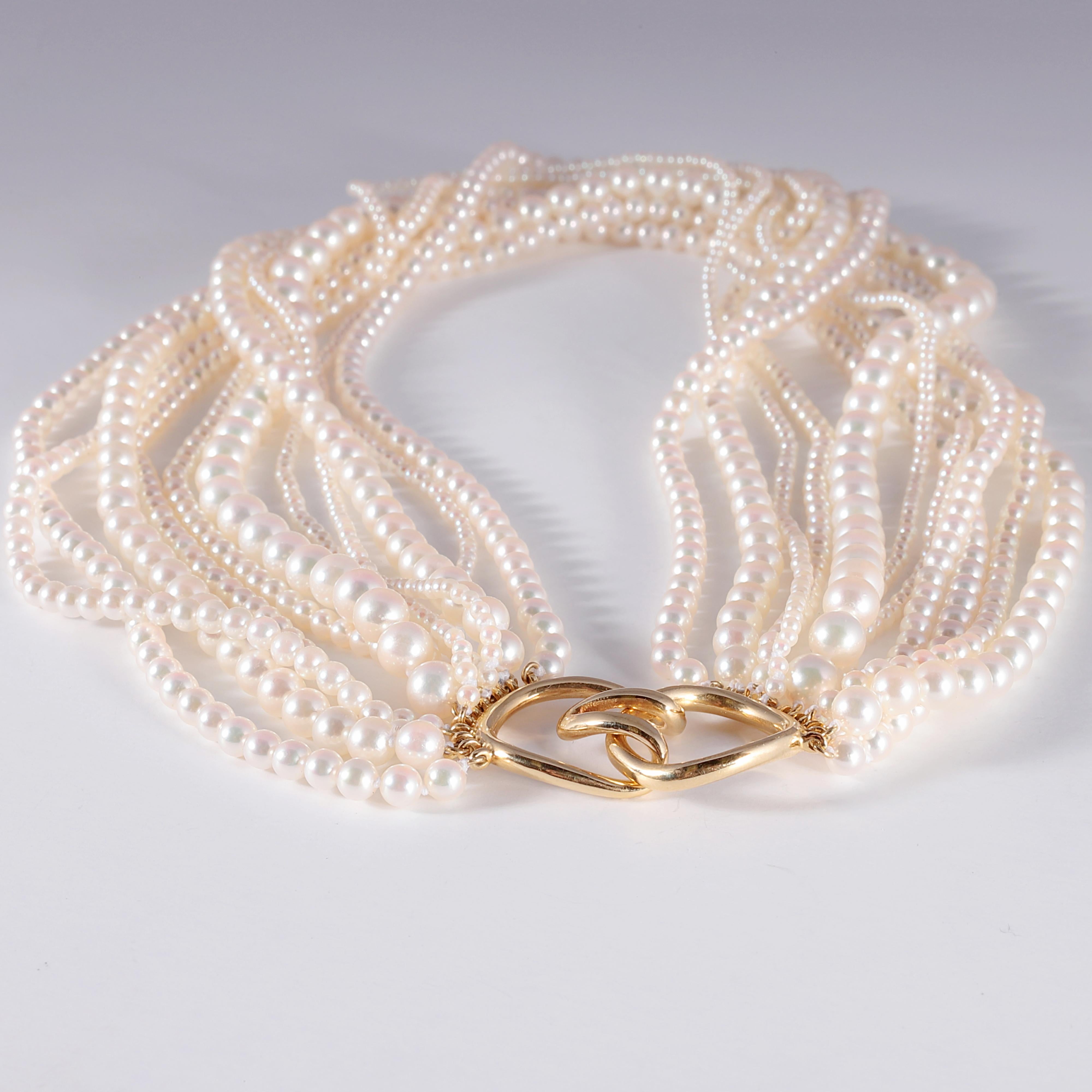 Women's Tiffany & Co. Vintage Akoya Pearl Multi Strand Necklace