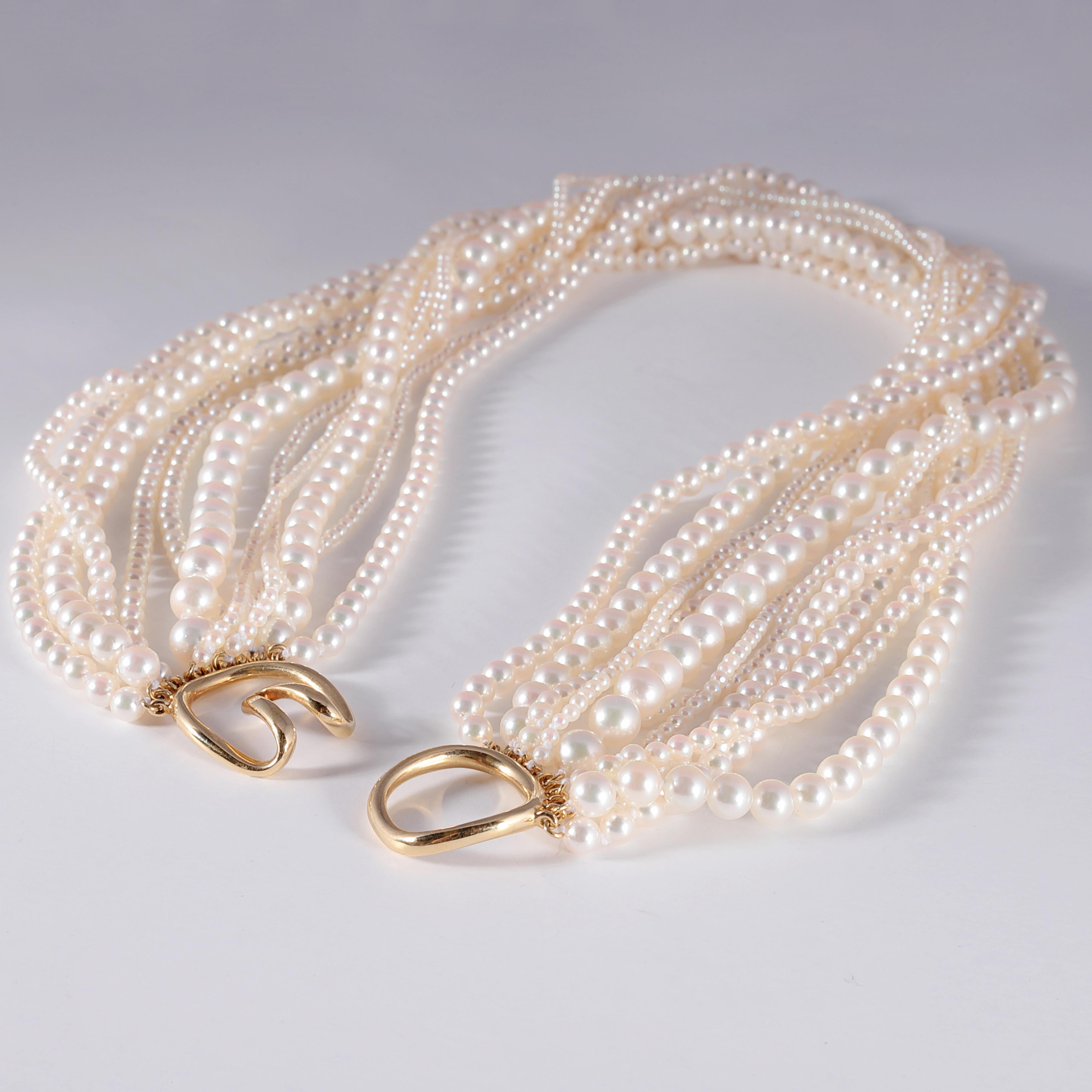 Tiffany & Co. Vintage Akoya Pearl Multi Strand Necklace 1