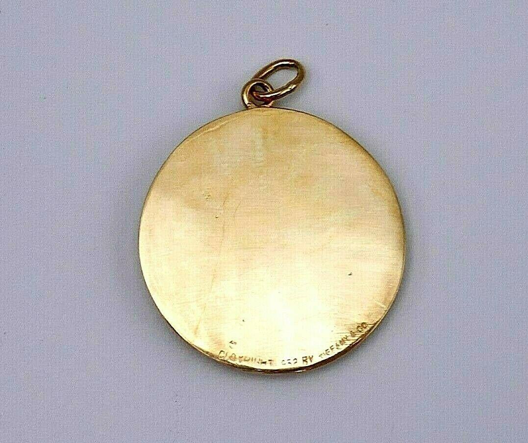 Round Cut Tiffany & Co. Vintage Aries Astrological Yellow Gold Charm Pendant