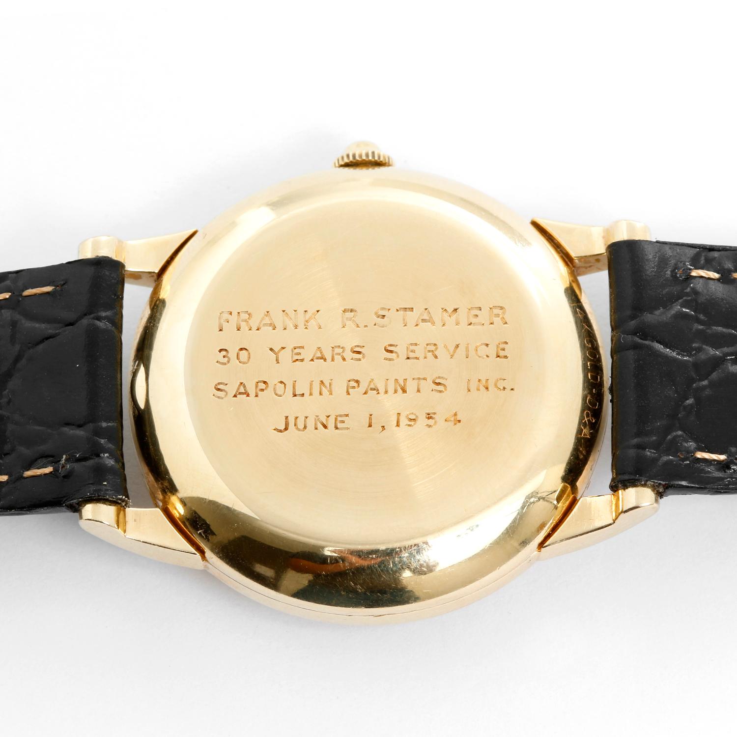 Tiffany & Co. Vintage Automatic Movado Movement  Unisex Watch - Automatic winding; Movado movement . 14K Yellow gold (33 mm) inscription on case back 