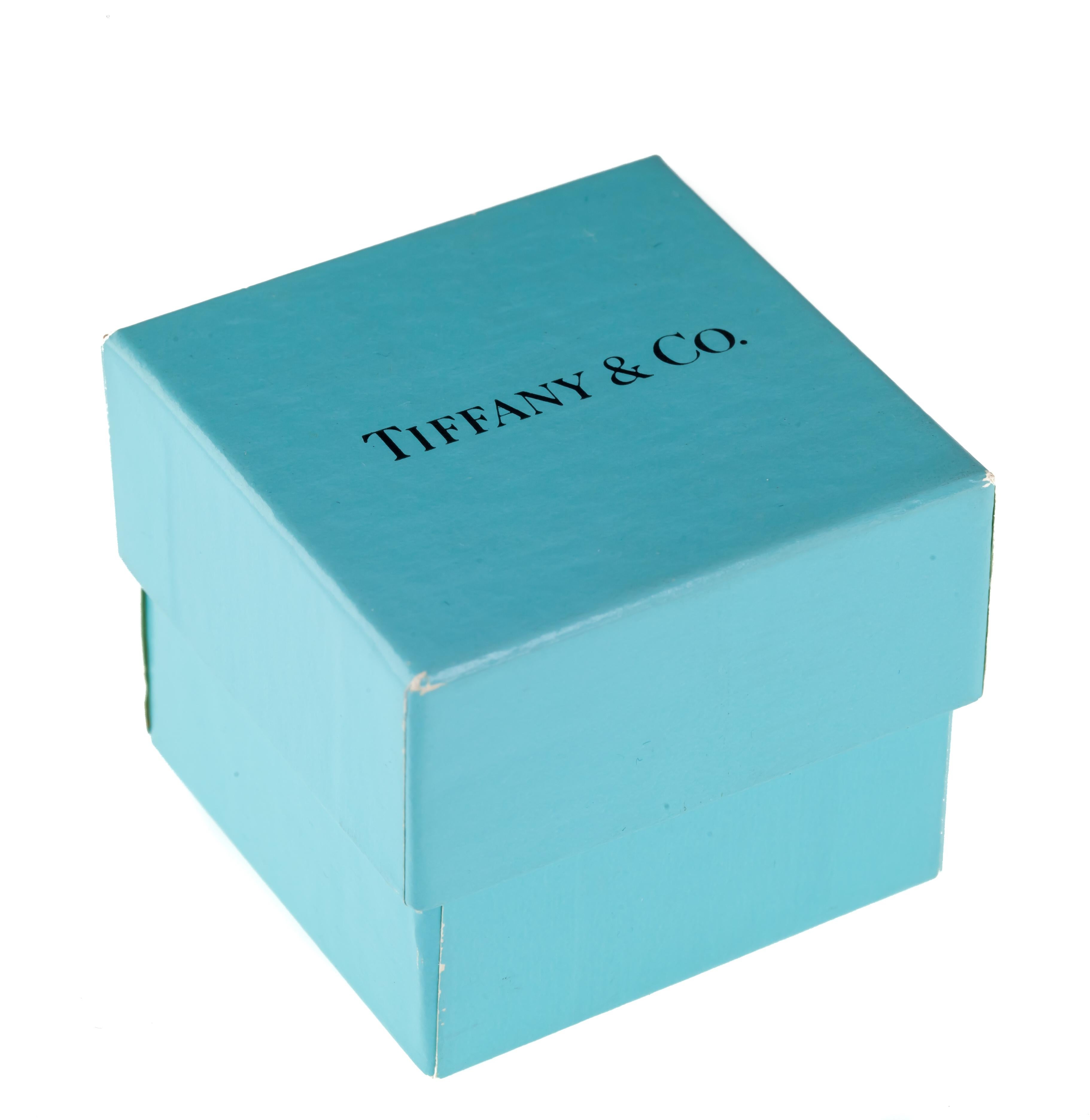 Tiffany & Co. Vintage Baguette Sapphire Ring in Gelbgold mit Box (Baguetteschliff)