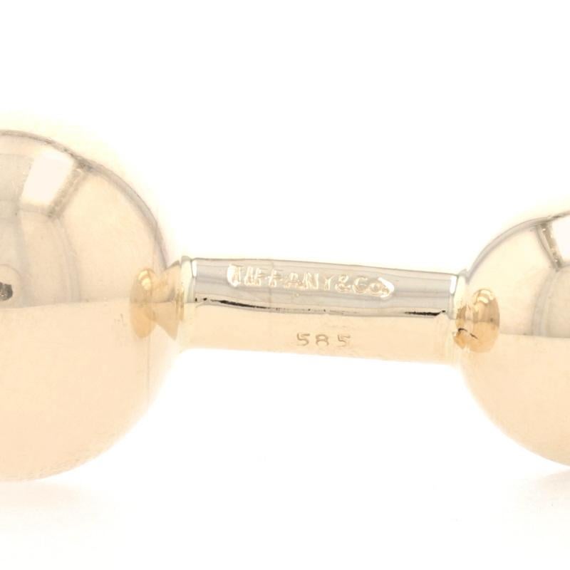 Women's Tiffany & Co. Vintage Ball Cufflinks - Yellow Gold 14k Men's Designer For Sale