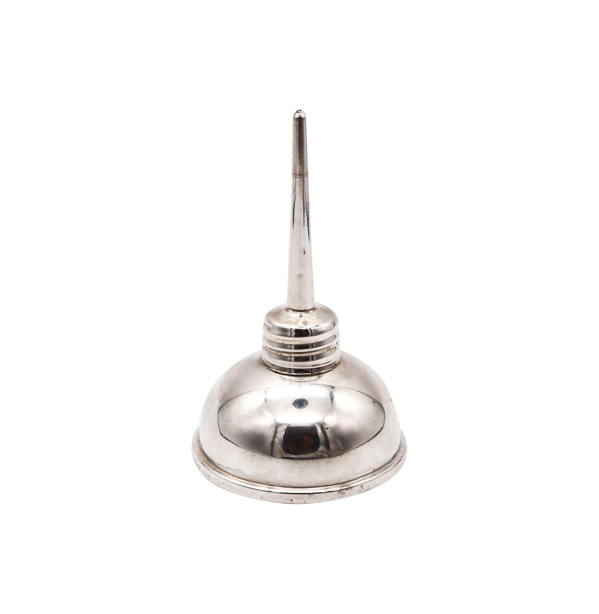 20th Century TIFFANY & CO. Vintage Bar Vermouth Oil Pump Drop Filler In .925 Sterling Silver
