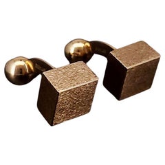 Tiffany & Co. Vintage Bark Finish 18k Yellow Gold Cufflinks