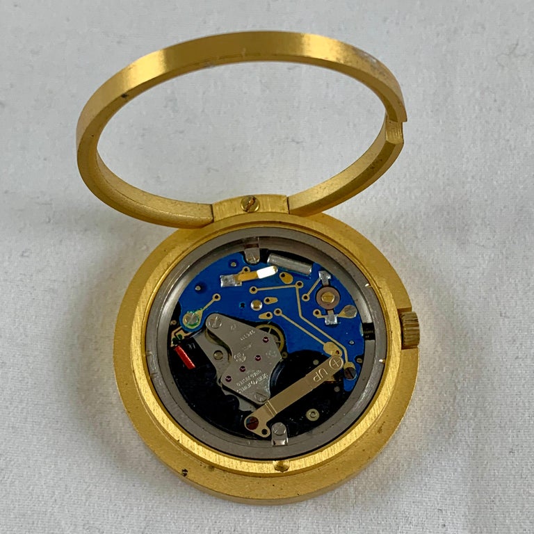 Tiffany and Co. Vintage Brass Atlas Travel Alarm Clock