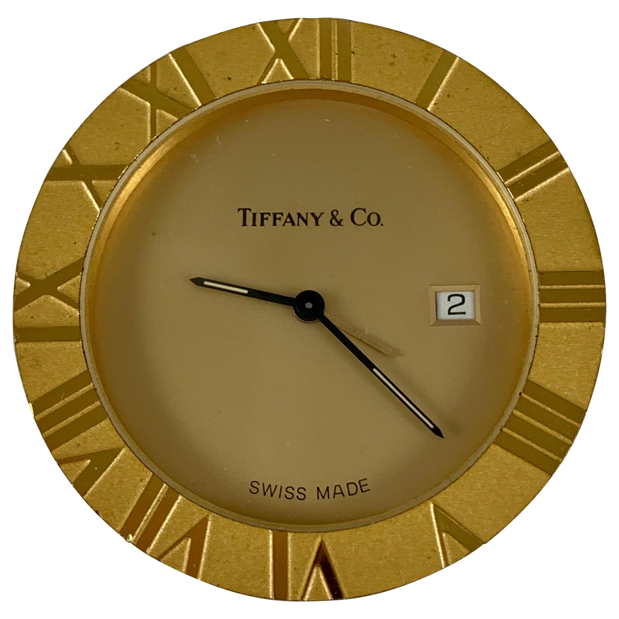tiffany and co gold clock