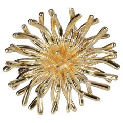 Tiffany & Co. Vintage Chrysanthemum Brooch in 14 Karat Yellow Gold