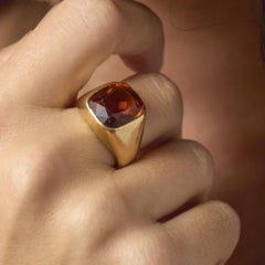 Tiffany & Co vintage citrine 14k yellow gold bezel ring