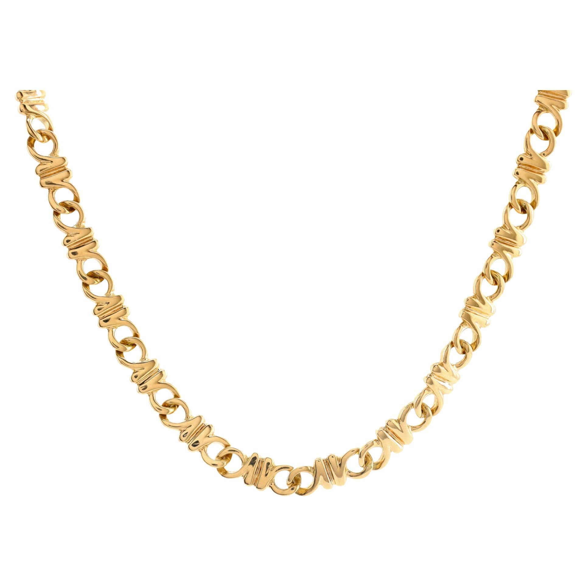 Tiffany and Co Oval Charm Solid 18k Yellow Gold Necklace at 1stDibs ...