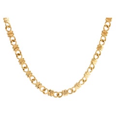 Tiffany & Co. Vintage Classical Chain Link Necklace 18k Yellow Gold