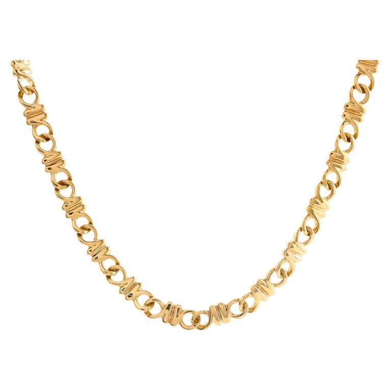 Tiffany and Co. Vintage Classical Chain Link Necklace 18K Yellow Gold