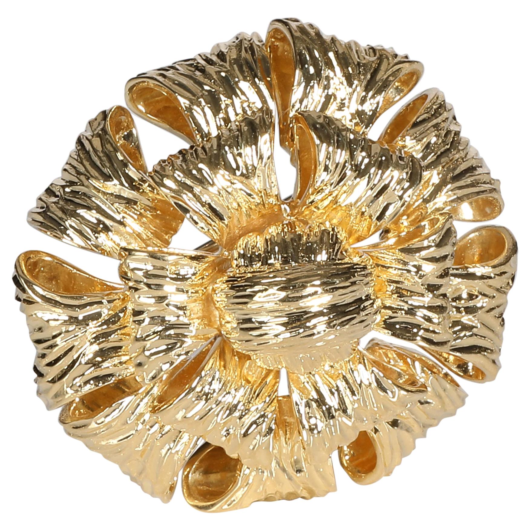 Tiffany & Co. Vintage Dahlia Brooch in 18 Karat Yellow Gold