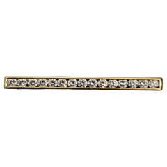 Tiffany & Co. Vintage Diamond Bar Stick Channel Diamond Pin Brooch 1.50ct 3.5g