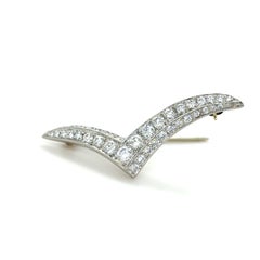 Tiffany & Co. Vintage Diamond Seagull Brooch, Platinum