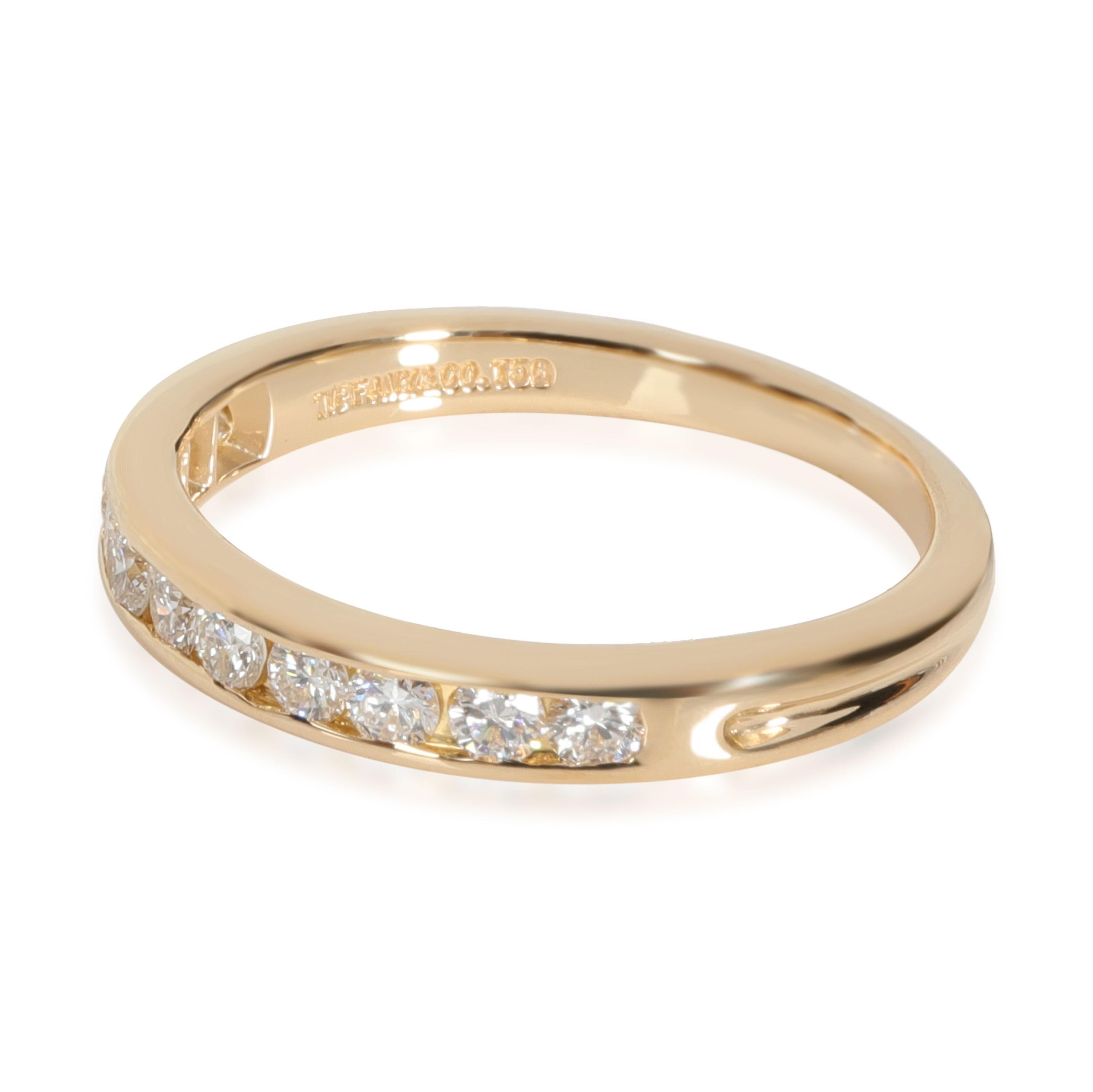Tiffany & Co. Vintage Diamant Ehering aus 18 Karat Gelbgold 0,33 Karat im Zustand „Hervorragend“ in New York, NY