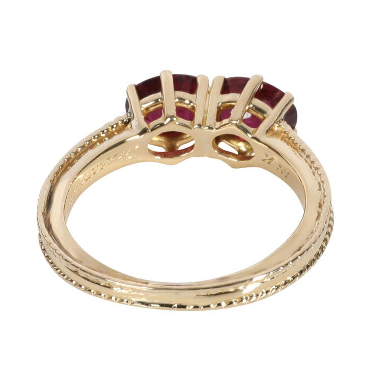 Tiffany and Co. Vintage Double Ruby Ring in 18 Karat Yellow Gold For ...