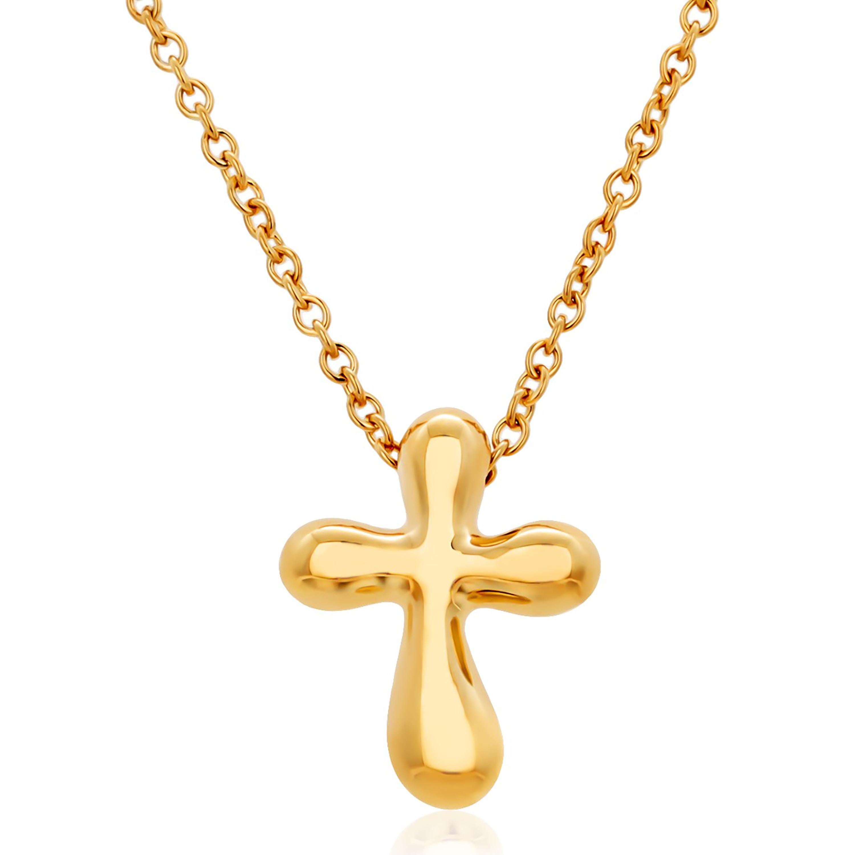 Tiffany Co Vintage Elsa Peretti 18K Gold Cross 0.55