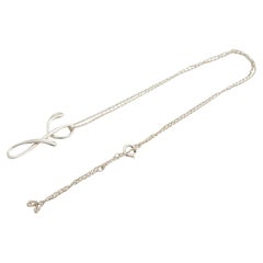 Tiffany & Co Vintage Elsa Peretti Initial Alphabet Y Pendant Silver Necklace