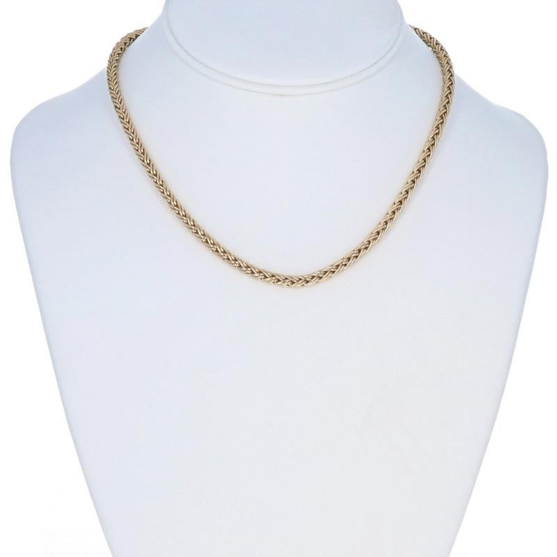 Tiffany & Co. Vintage Fancy Wheat Chain Necklace 16