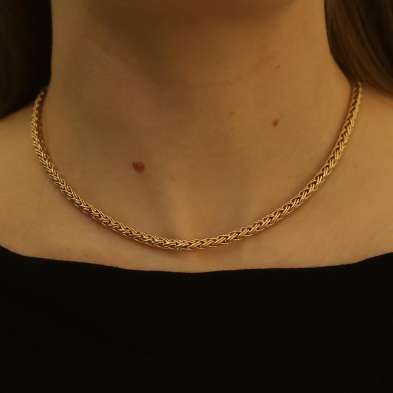 Women's Tiffany & Co. Vintage Fancy Wheat Chain Necklace 16