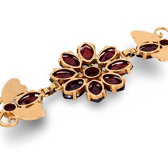 Tiffany & Co. vintage garnet 14k yellow gold bracelet