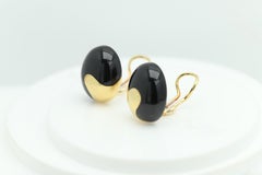 Tiffany & Co. Vintage Gold and Onyx Earclips